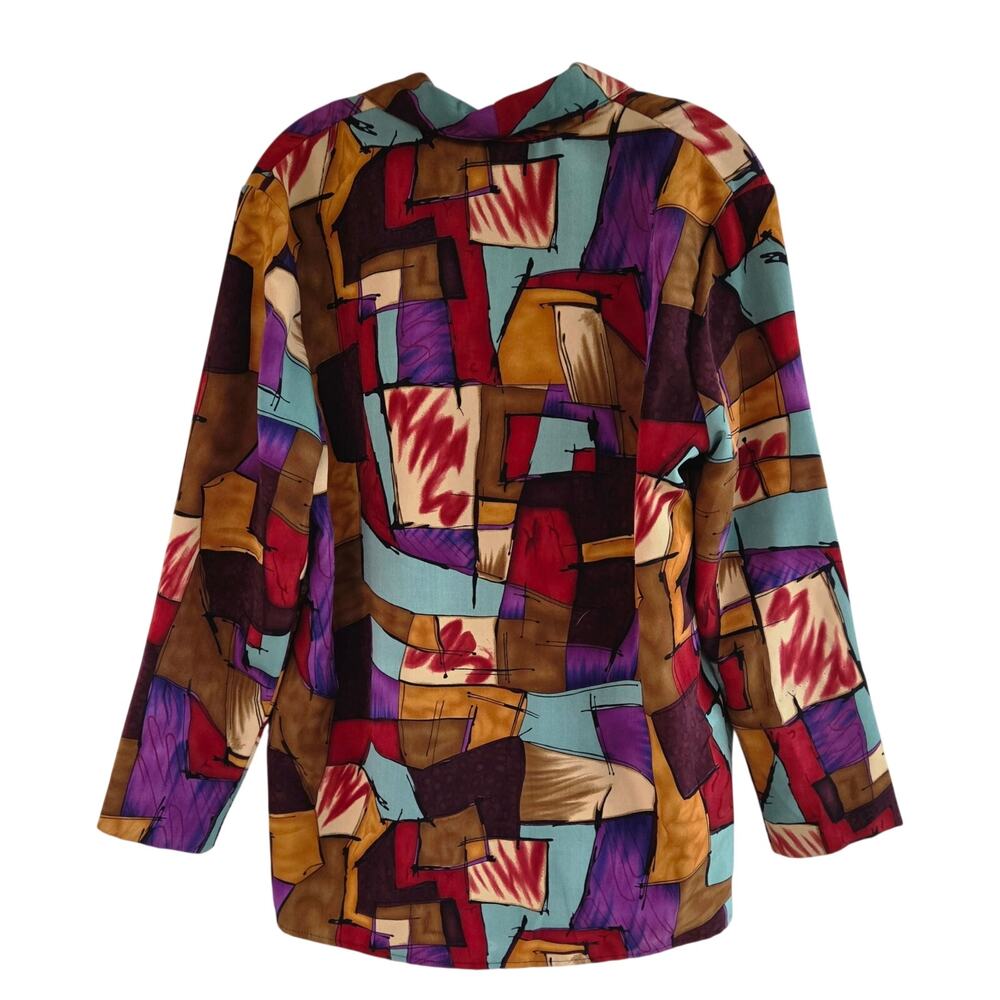 Vintage 80s Courtenay Abstract Art Oversized Jacket Psychedelic Blazer - Picture 7 of 7